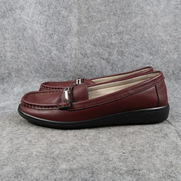 Aerosoft Shoes Womens 40 Loafer Moc Toe Slip On Casual Comfort Career Classic - Picture 4 of 11